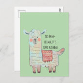 かわいいラマ アルパカの動物の絵 ポストカード (正面/裏面)