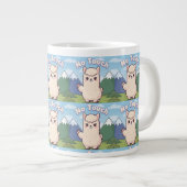 かわいいラマ ジャンボコーヒーマグカップ (正面右)