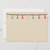 かわいいラマ&タッセルデザイン 招待状 (裏面)