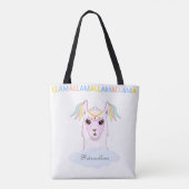 かわいいラマ トートバッグ (裏面)