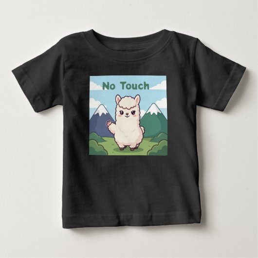 かわいいラマ ベビーTシャツ (正面)