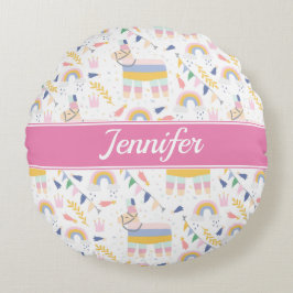 かわいいラマ レインボーベイビー寝室 ラウンドクッション