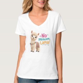 かわいいラマTシャツ Tシャツ