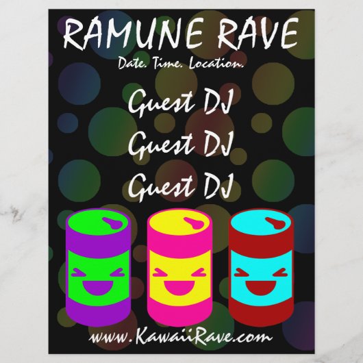 かわいいラムネRaveカスタムフライヤー チラシ (正面)