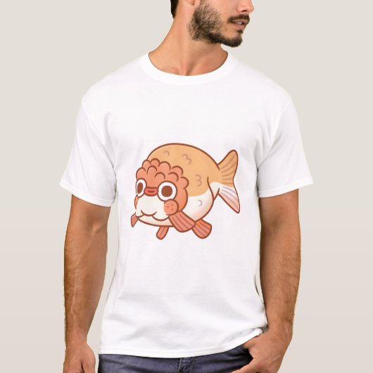 かわいいランチュ金魚ドードル Tシャツ (正面)