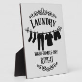 かわいいランドリールームデッキ フォトプラーク (側面)