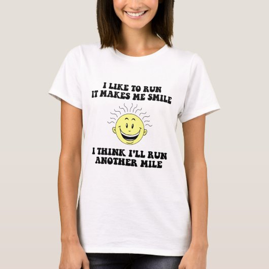 かわいいランニングの発言 Tシャツ (正面)