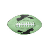 かわいいランニングイラストレーションのシェトランドポニー アメリカンフットボール (正面)