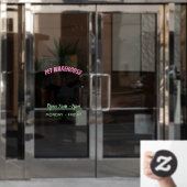 かわいいランニングイラストレーションのシェトランドポニー ウィンドウサイン (オフィスドア)