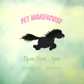 かわいいランニングイラストレーションのシェトランドポニー ウィンドウサイン (シート3)