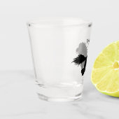 かわいいランニングイラストレーションのシェトランドポニー ショットグラス (左)