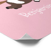 かわいいランニングイラストレーションのシェトランドポニー ポスター (角)