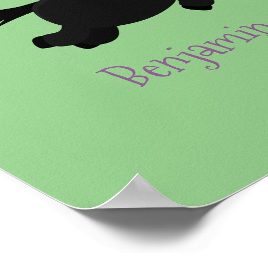 かわいいランニングイラストレーションのシェトランドポニー ポスター (角)