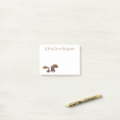 かわいいランニングイラストレーションのシェトランドポニー ポストイット (デスク上)