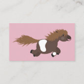 かわいいランニングイラストレーションのシェトランドポニー 名刺 (裏面)