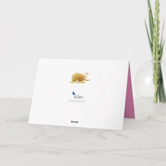 かわいいランニングエヒドナの女の子は6歳の誕生日を飾った カード (裏面)