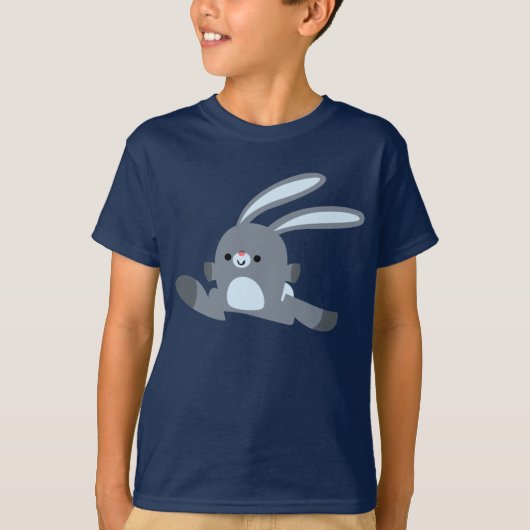 かわいいランニングカートゥーンうさぎ子供Tシャツ Tシャツ (正面)