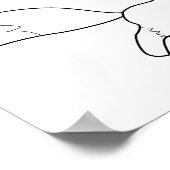 かわいいランニングキツネのカラーリングページ ポスター (角)