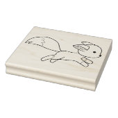 かわいいランニングキツネのカラーリングページ ラバースタンプ (スタンプ)