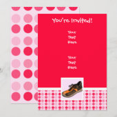 かわいいランニングシューズ 招待状 (正面/裏面)