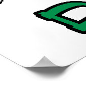 かわいいランニングトナカイDASHER漫画 ポスター (角)