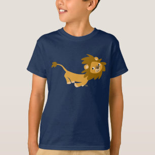 かわいいランニングライオンの子どもTシャツ Tシャツ