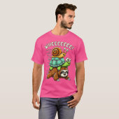 かわいいランニングライディング動物好き Tシャツ (正面フル)