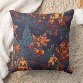 かわいいランニング人狼のまわりにズa村 クッション (ブランケット)