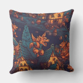 かわいいランニング人狼のまわりにズa村 クッション (裏面)