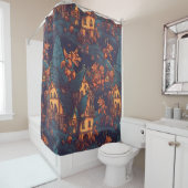 かわいいランニング人狼のまわりにズa村 シャワーカーテン (インサイチュ)