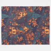 かわいいランニング人狼のまわりにズa村 フリースブランケット (正面(横))