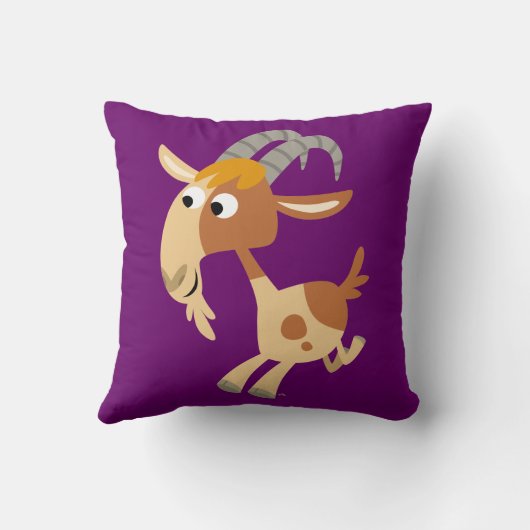 かわいいランニング漫画のヤギ枕 クッション (裏面)