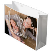 かわいいラージベビーの初めてのクリスマス抱き枕 ラージペーパーバッグ (正面アングル)