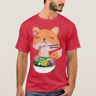 かわいいラーメンかわいいアニメ犬のコギ日本の麺 Tシャツ