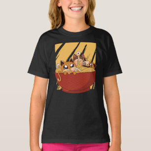 かわいいラーメンの猫 Tシャツ