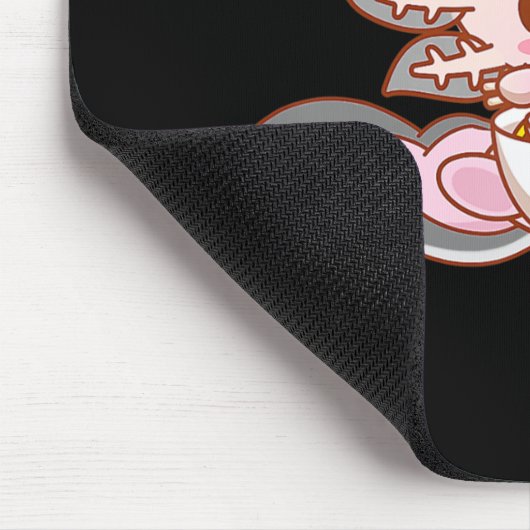 かわいいラーメンアクソロトルかわいいアニメ日本のフードガール マウスパッド (コーナー)