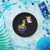 かわいいラーメンコーギ犬 ペーパープレート (パーティー)