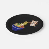 かわいいラーメンコーギ犬 ペーパープレート (アングル)