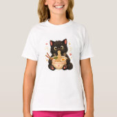 かわいいラーメンネコキッズTシャツ Tシャツ (正面)