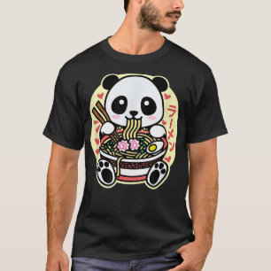 かわいいラーメン可愛いアニメパンダ日本のアジア麺 Tシャツ