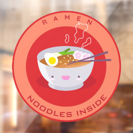 かわいいラーメン屋内広告 3 ウィンドウサイン