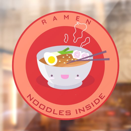 かわいいラーメン屋内広告 3 ウィンドウサイン (シート2)