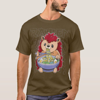 かわいいラーメン日本のアニメヌードルキュート柴犬 Tシャツ