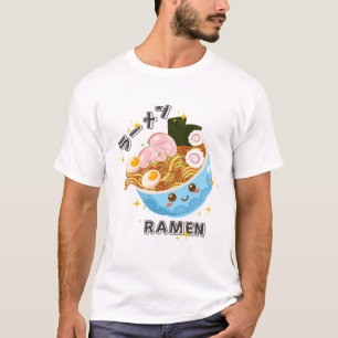 かわいいラーメン日本の食べ物 Tシャツ