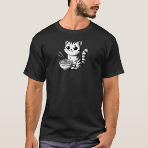 かわいいラーメン猫かわいいラーメン好きTSQ Tシャツ