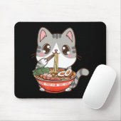 かわいいラーメン猫かわいい日本のアニメ食べ子ガール マウスパッド (マウス)