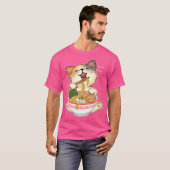 かわいいラーメン猫 Tシャツ (正面フル)