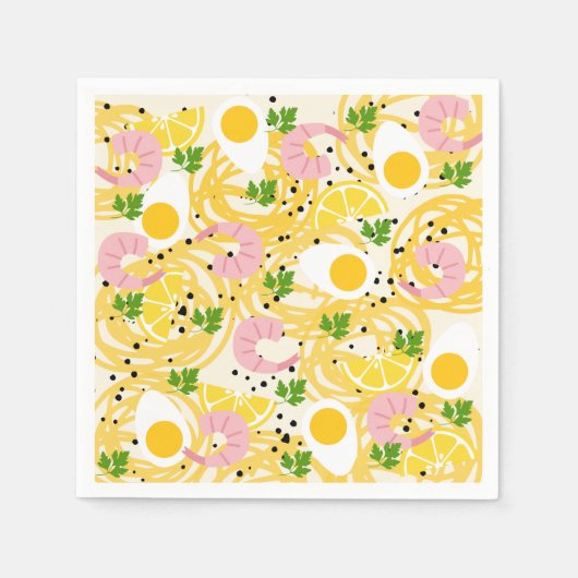 かわいいラーメン紙ナプキンス スタンダードカクテルナプキン (正面)