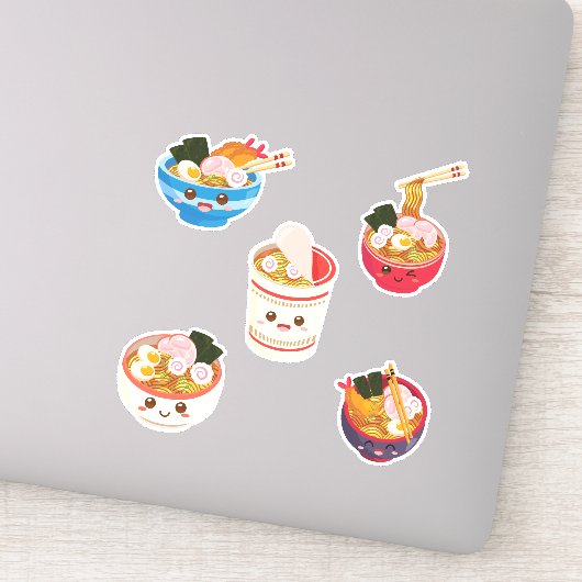 かわいいラーメン麺複合パック シール (詳細)