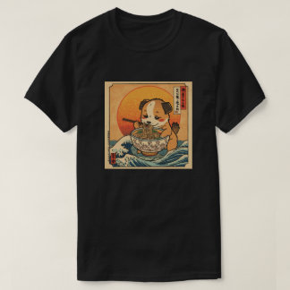 かわいいラーメン アニメ 赤ちゃん 犬 日本 Tシャツ